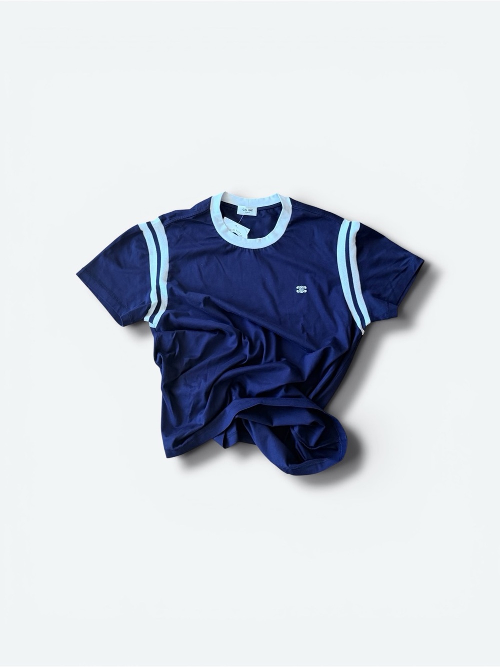 Celine by Hedi Slimane Triomphe athletic ringer T-shirt